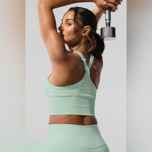 Alo Yoga Seamless Ribbed Favorite Bra Tank - Picture 5 of 6